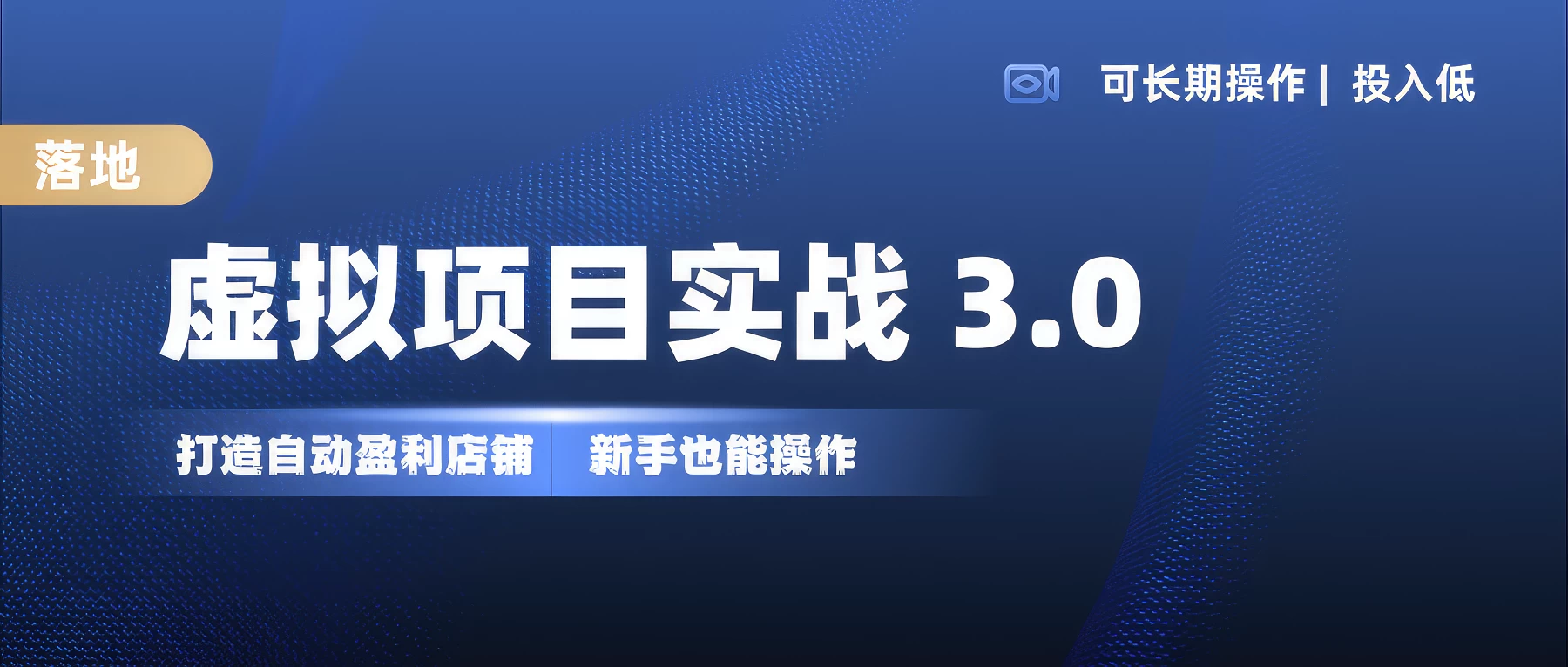 虚拟项目实操落地 3.0的，新手轻松上手，单品月入1W+